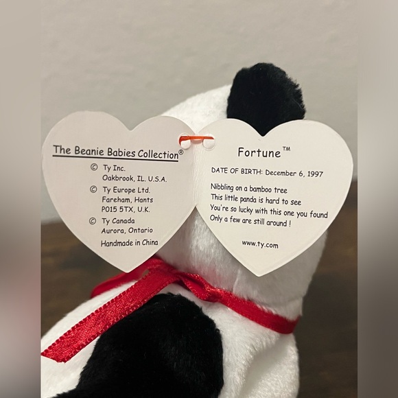 Vintage Rare Retired Fortune Ty Beanie Baby Tie Dye 1997 Plush Bear Original - Picture 6 of 6